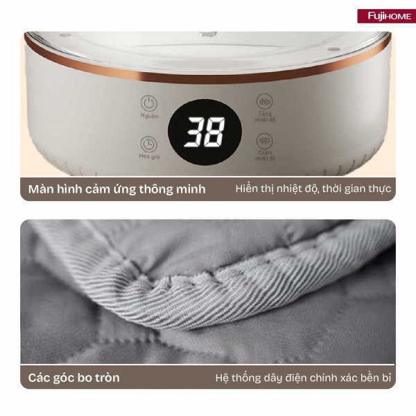 Hình ảnh chi tiết Chăn Điện Sưởi ấm bằng nước nóng Fujihome HB1820E - Ảnh số 3