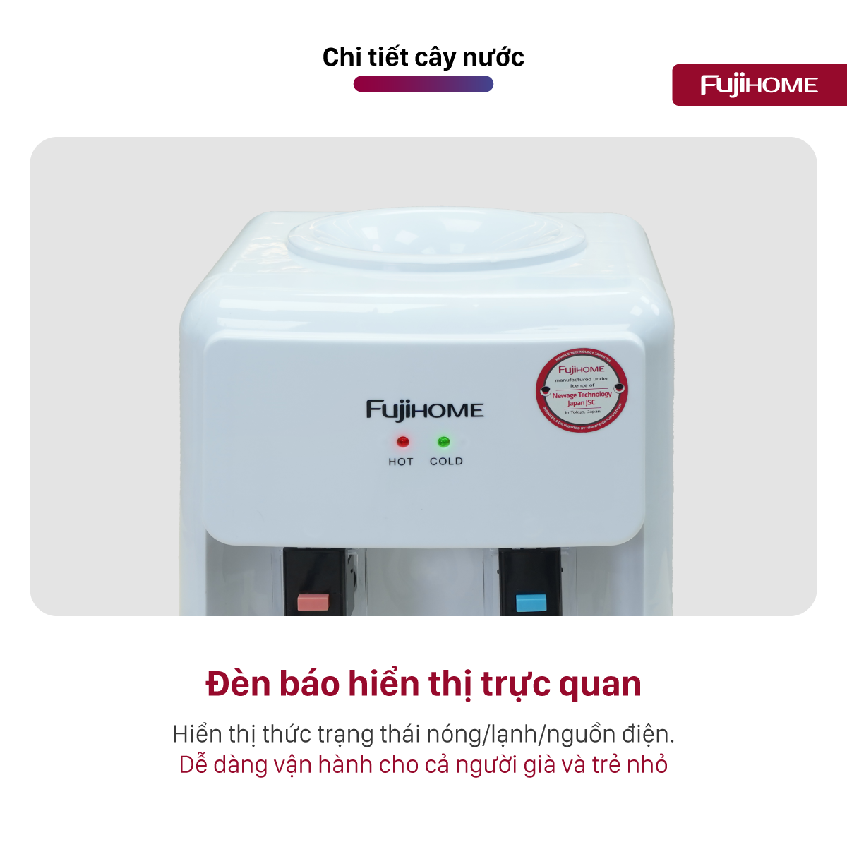 Hình ảnh chi tiết Cây nước nóng lạnh để bàn mini Fujihome WD201E - Ảnh số 6