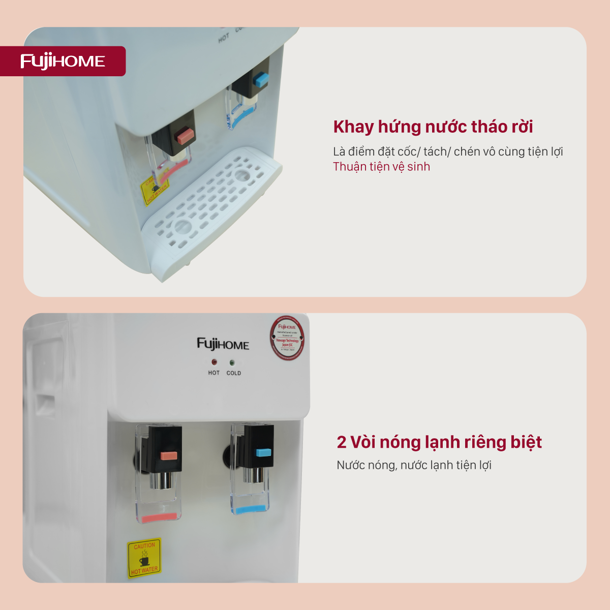 Hình ảnh chi tiết Cây nước nóng lạnh để bàn mini Fujihome WD201E - Ảnh số 9