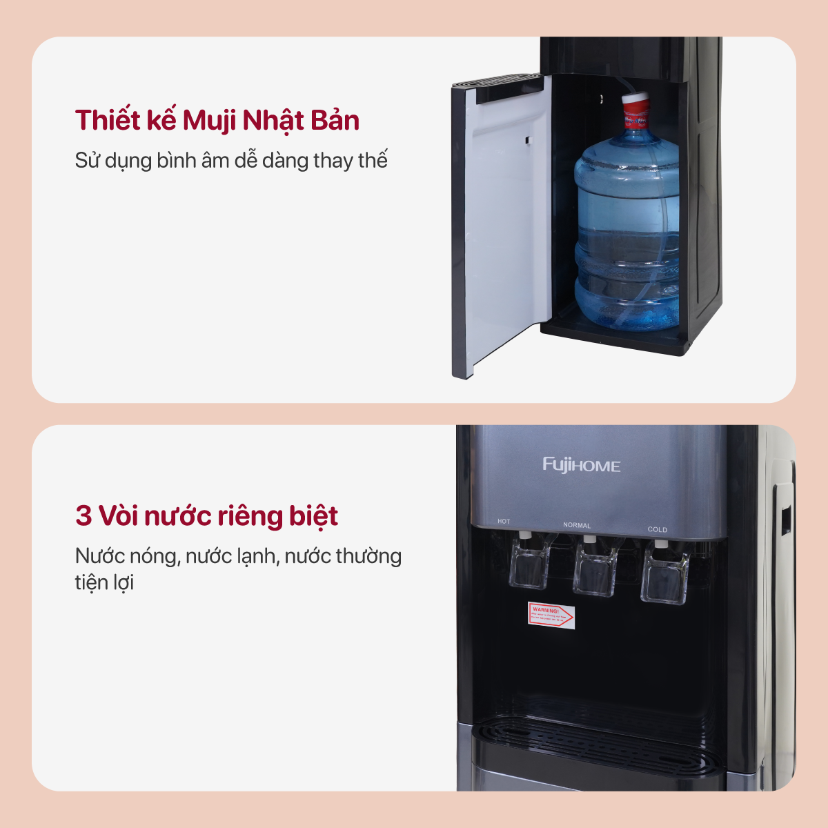 Hình ảnh chi tiết Cây nước nóng lạnh bình âm cao cấp Fujihome WD211UE - Ảnh số 10