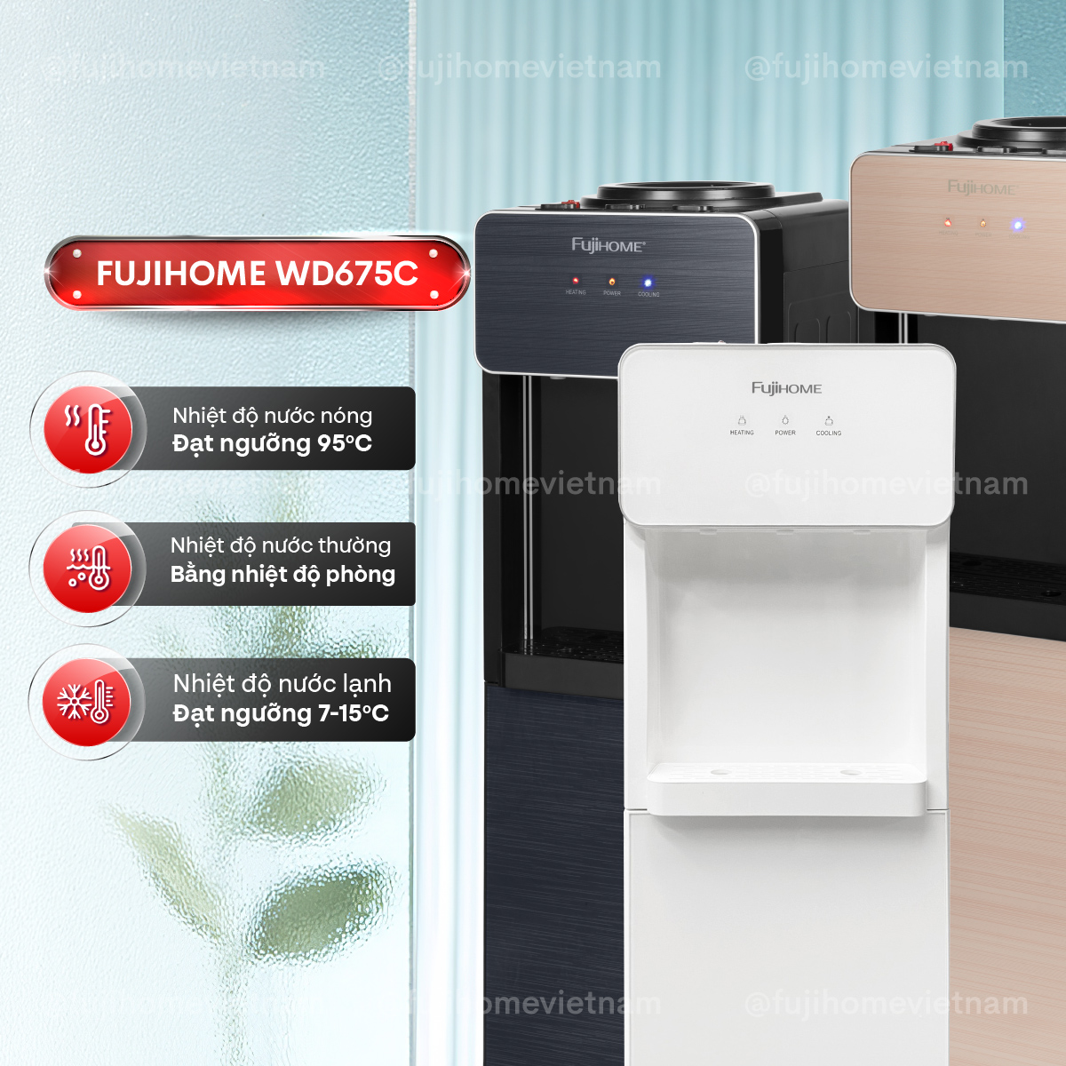 Hình ảnh chi tiết Cây nước nóng lạnh Fujihome WD675C-Y - Ảnh số 15