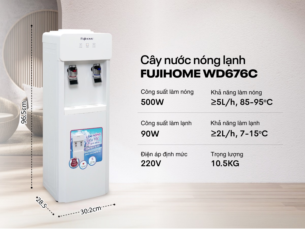 Hình ảnh chi tiết Cây nước nóng lạnh Fujihome WD676C - Ảnh số 11