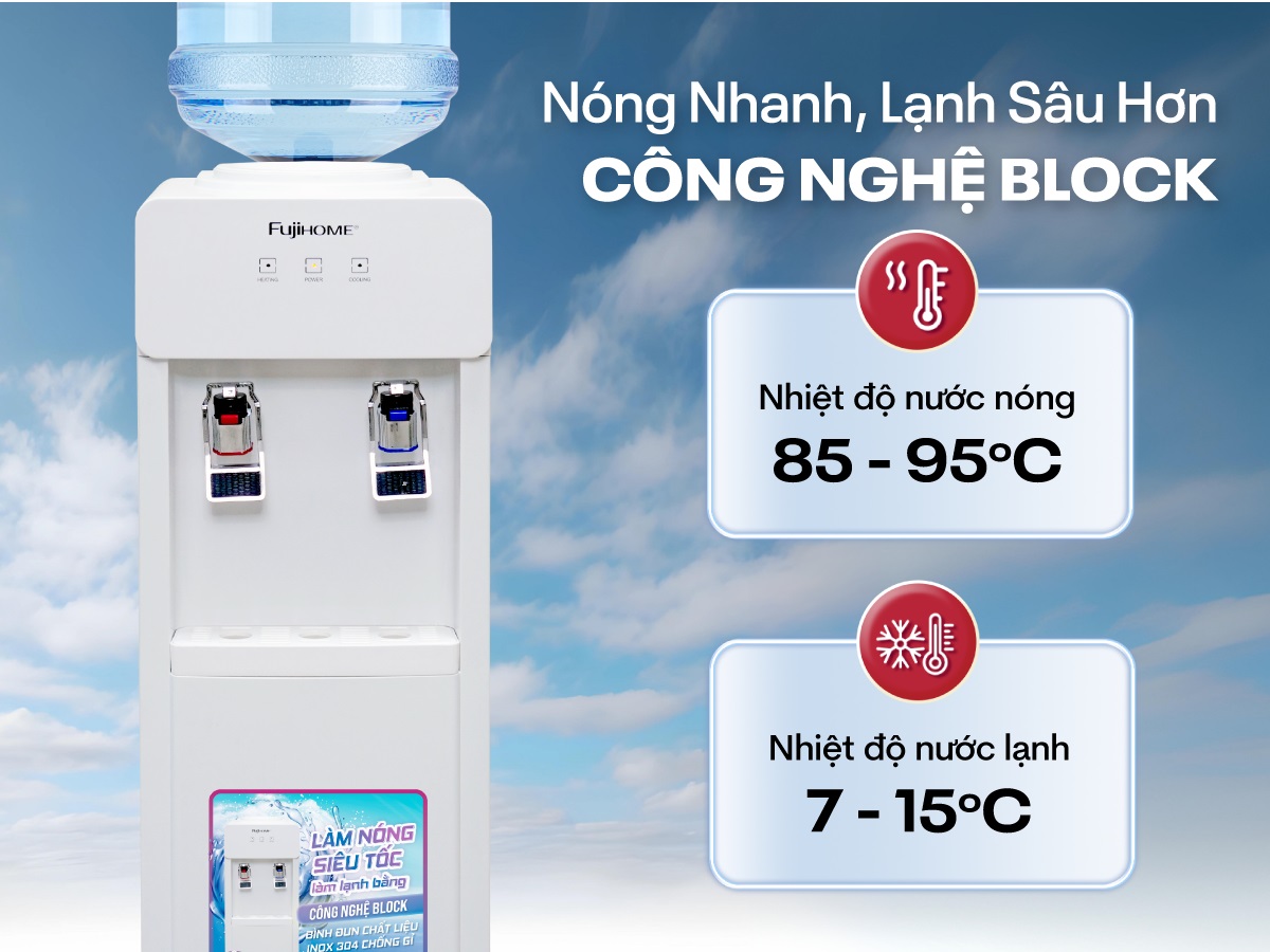 Hình ảnh chi tiết Cây nước nóng lạnh Fujihome WD676C - Ảnh số 9