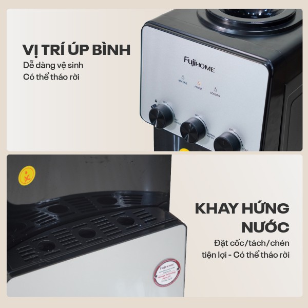 Hình ảnh chi tiết Cây nước nóng lạnh cao cấp Fujihome WD677C - Ảnh số 12