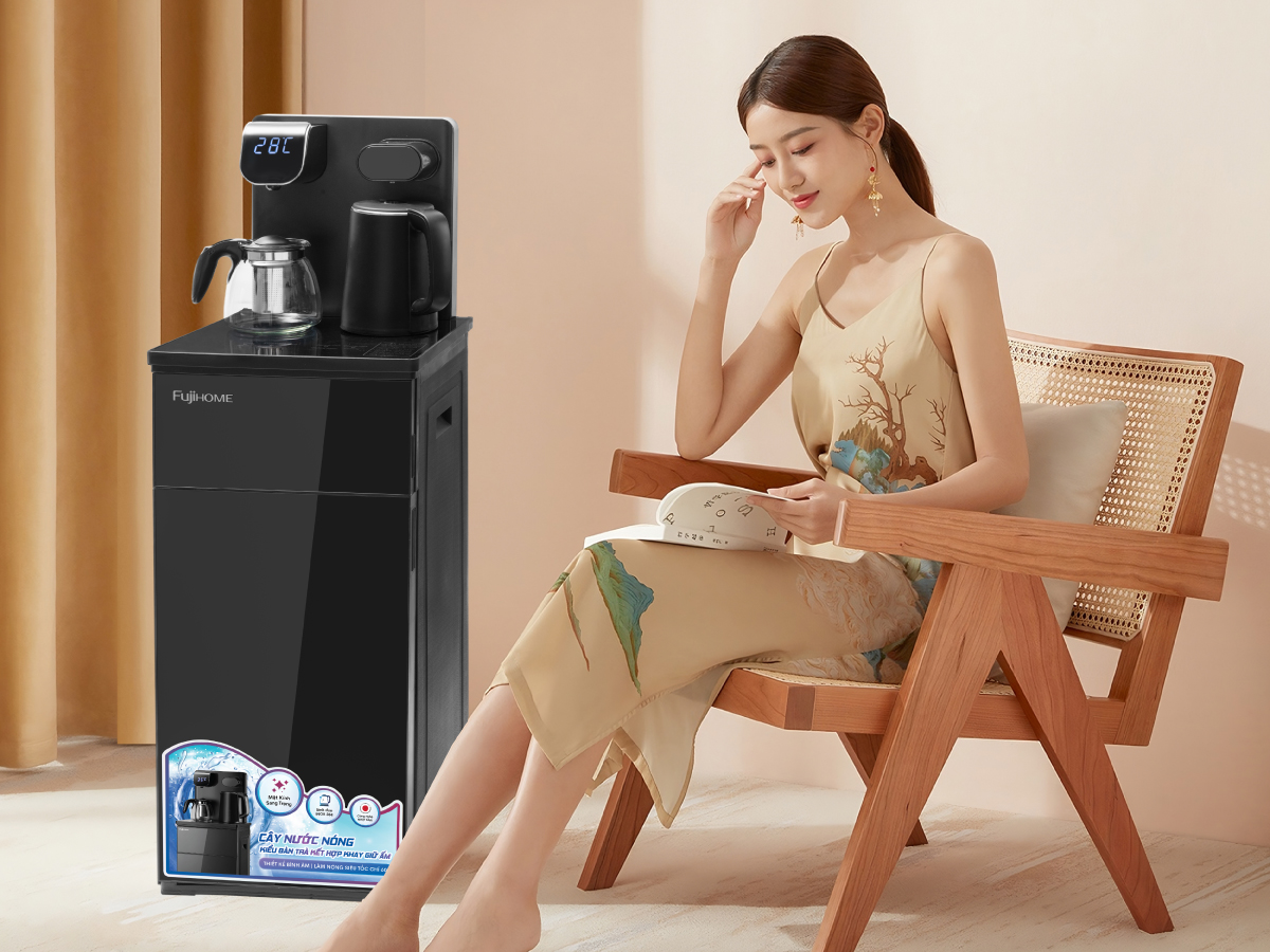 Hình ảnh chi tiết Cây Nước Làm Nóng Bình Âm Kết Hợp Bàn Pha Trà, Cafe Fujihome TB110E-H - Ảnh số 13