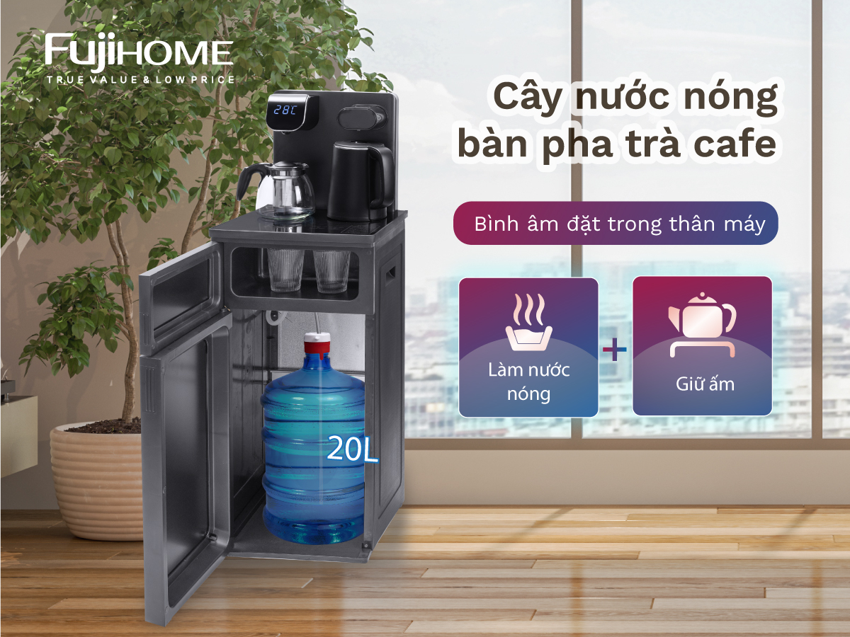 Hình ảnh chi tiết Cây Nước Làm Nóng Bình Âm Kết Hợp Bàn Pha Trà, Cafe Fujihome TB110E-H - Ảnh số 14