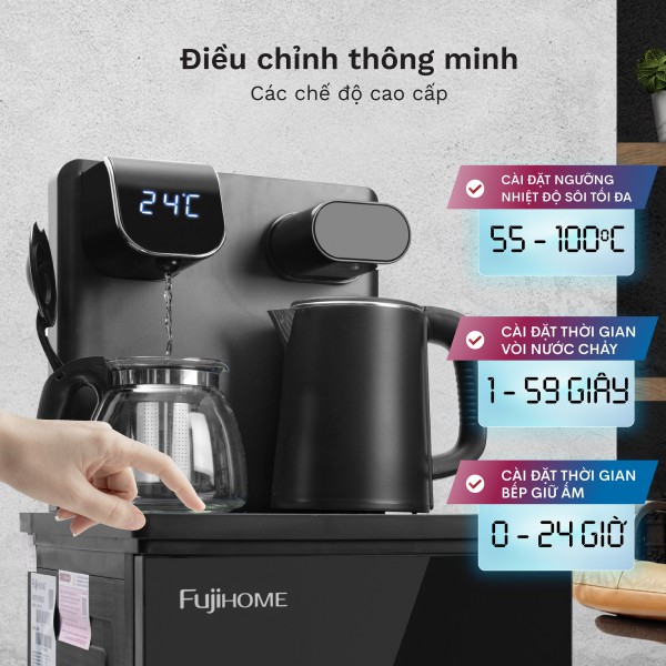 Hình ảnh chi tiết Cây Nước Làm Nóng Bình Âm Kết Hợp Bàn Pha Trà, Cafe Fujihome TB110E-H - Ảnh số 3