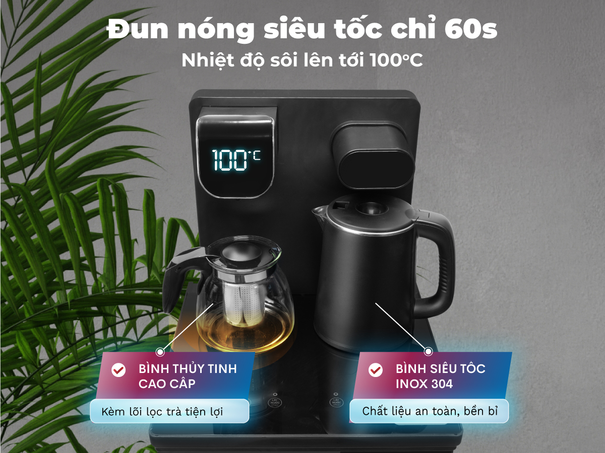 Hình ảnh chi tiết Cây Nước Làm Nóng Bình Âm Kết Hợp Bàn Pha Trà, Cafe Fujihome TB110E-H - Ảnh số 11