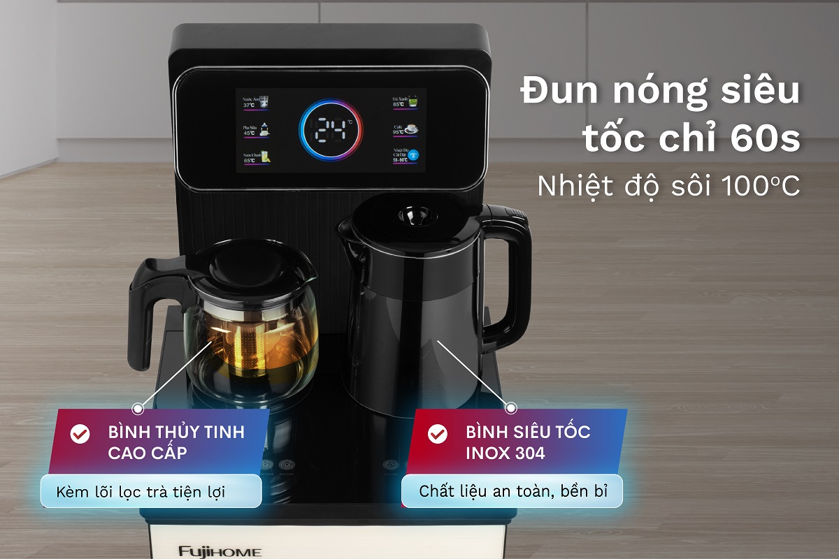 Hình ảnh chi tiết Cây Nước Nóng Lạnh Bình Âm Kết Hợp Bàn Pha Trà, Cafe Fujihome TBD22 - Ảnh số 14