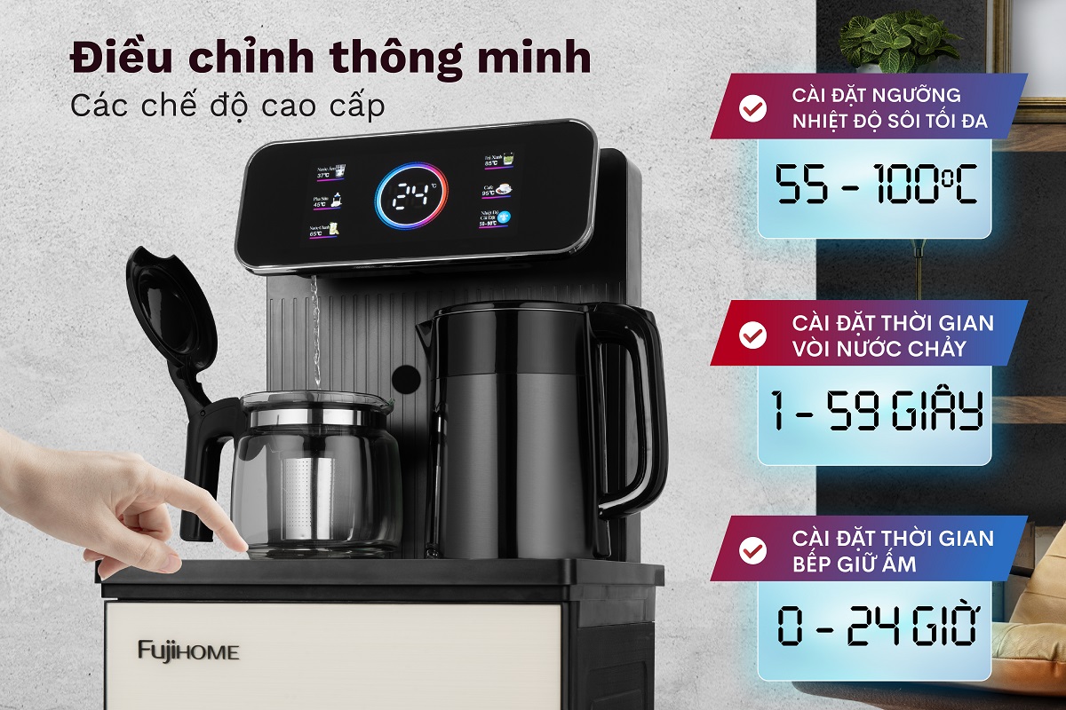 Hình ảnh chi tiết Cây Nước Nóng Lạnh Bình Âm Kết Hợp Bàn Pha Trà, Cafe Fujihome TBD22 - Ảnh số 17