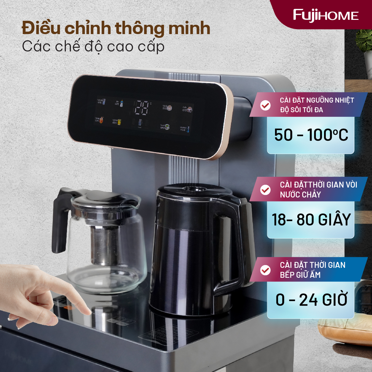 Hình ảnh chi tiết Cây nước bàn trà Fujihome TB243A - Ảnh số 18