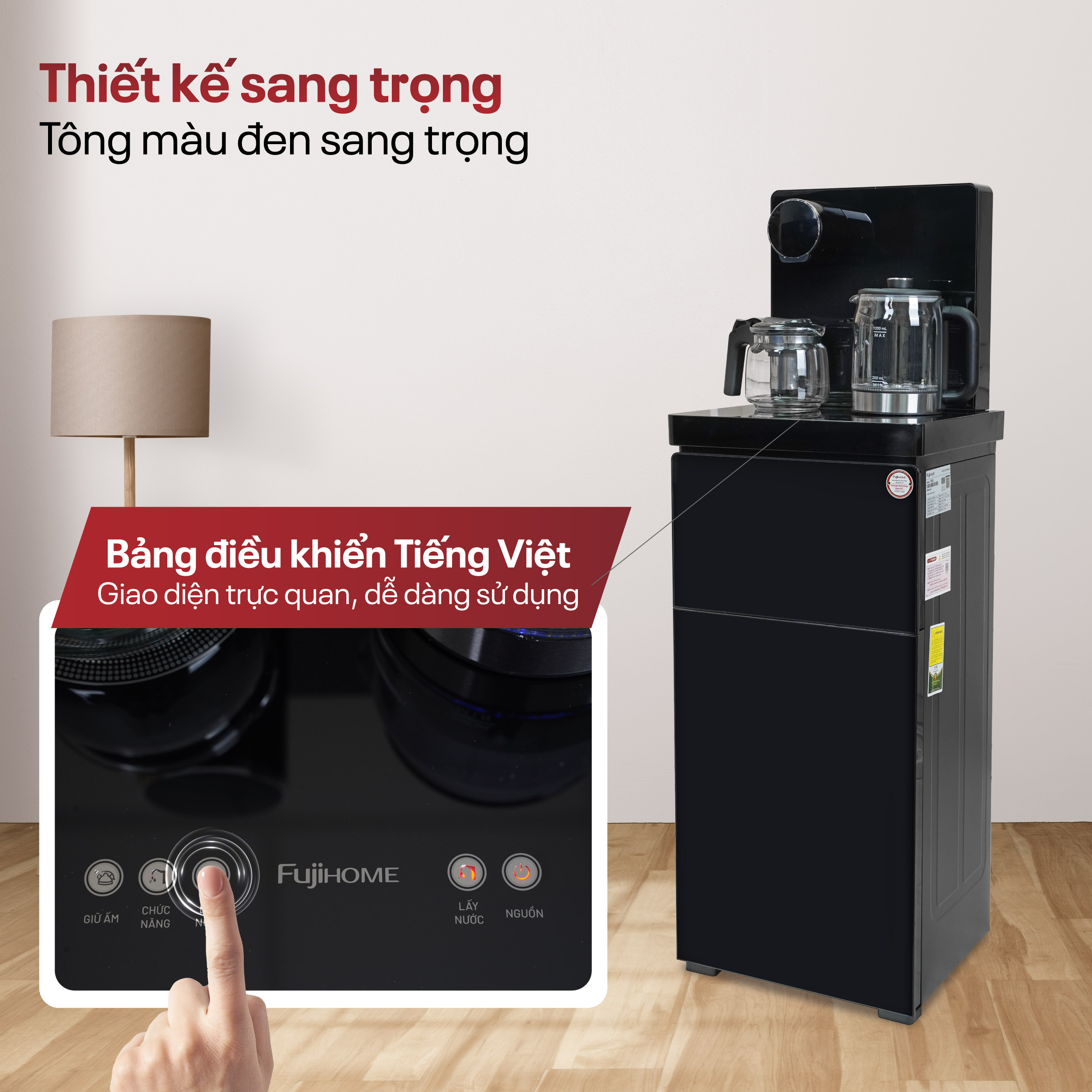 Hình ảnh chi tiết Cây nước nóng lạnh kết hợp bàn trà Fujihome TBA2 - Ảnh số 17