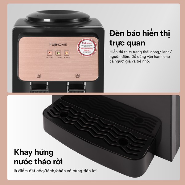 Hình ảnh chi tiết Cây nước nóng lạnh để bàn mini FUJIHOME WD03E - Ảnh số 2
