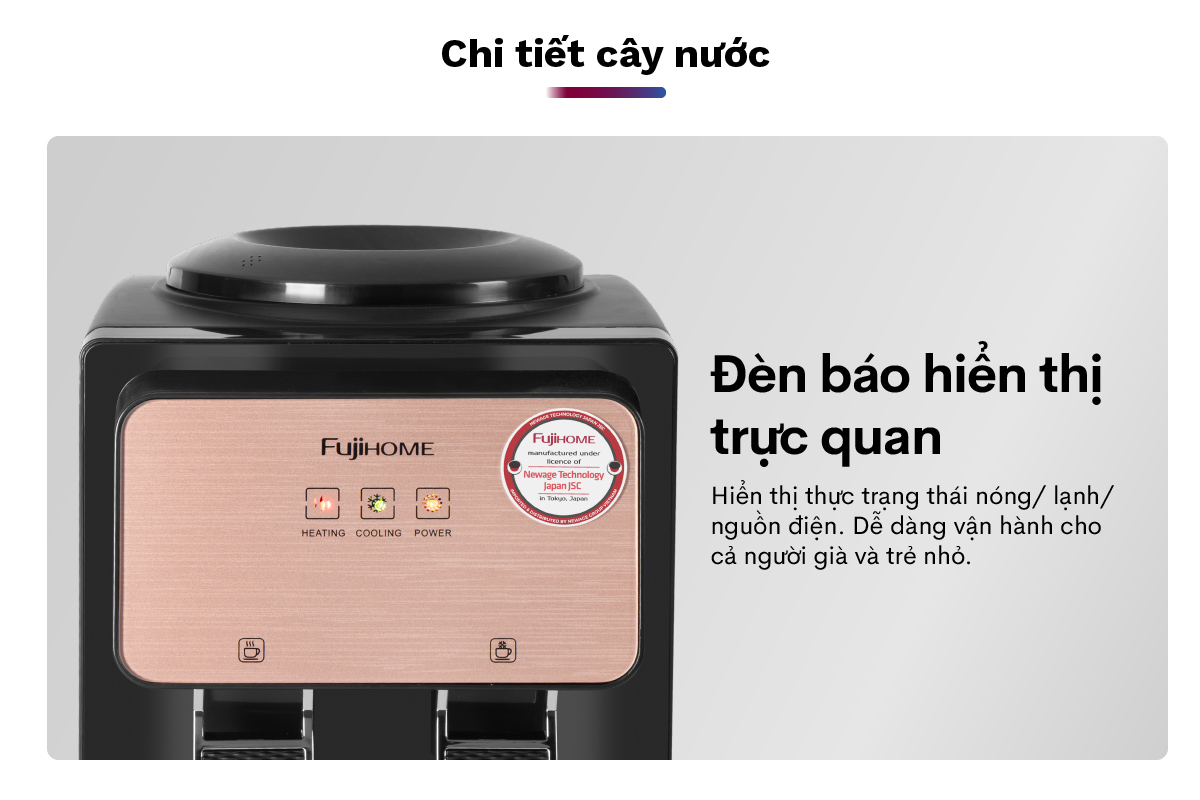 Hình ảnh chi tiết Cây nước nóng lạnh để bàn mini FUJIHOME WD03E - Ảnh số 15
