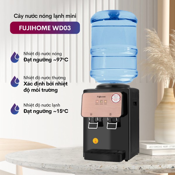 Hình ảnh chi tiết Cây nước nóng lạnh để bàn mini FUJIHOME WD03E - Ảnh số 8