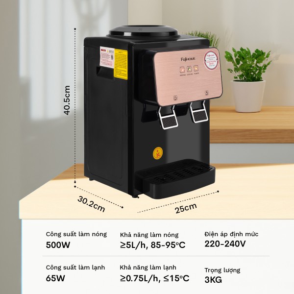 Hình ảnh chi tiết Cây nước nóng lạnh để bàn mini FUJIHOME WD03E - Ảnh số 10
