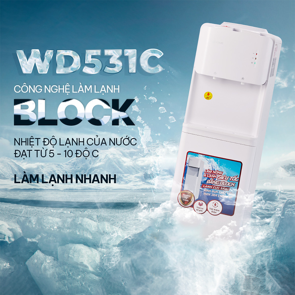 Hình ảnh chi tiết Cây nước nóng lạnh cao cấp Fujihome WD531C - Ảnh số 11