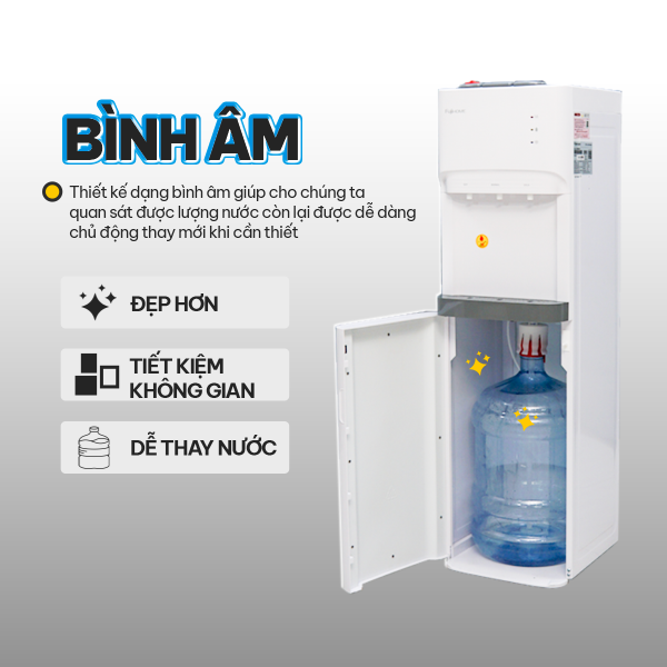 Hình ảnh chi tiết Cây nước nóng lạnh bình âm cao cấp Fujihome WD606ES - Ảnh số 2