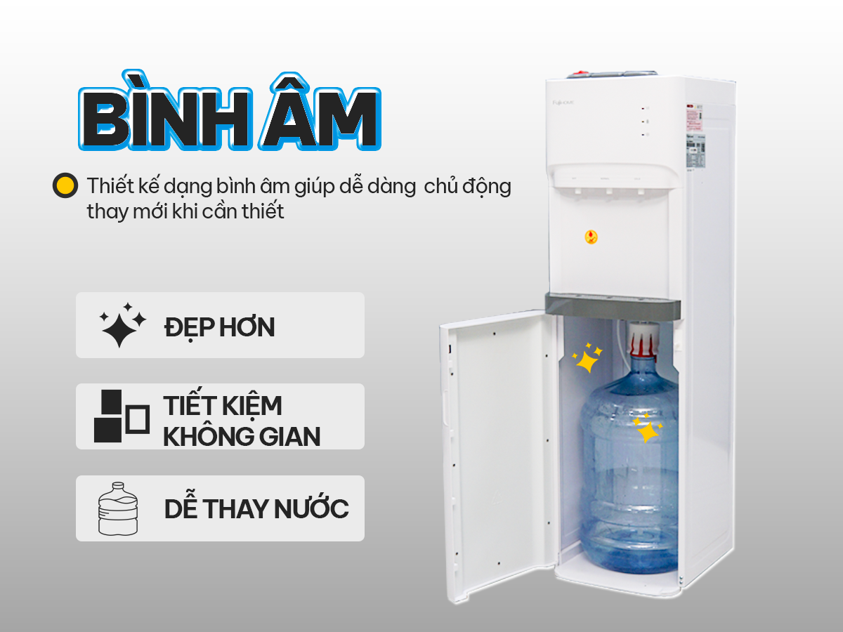 Hình ảnh chi tiết Cây nước nóng lạnh bình âm cao cấp Fujihome WD606ES - Ảnh số 13