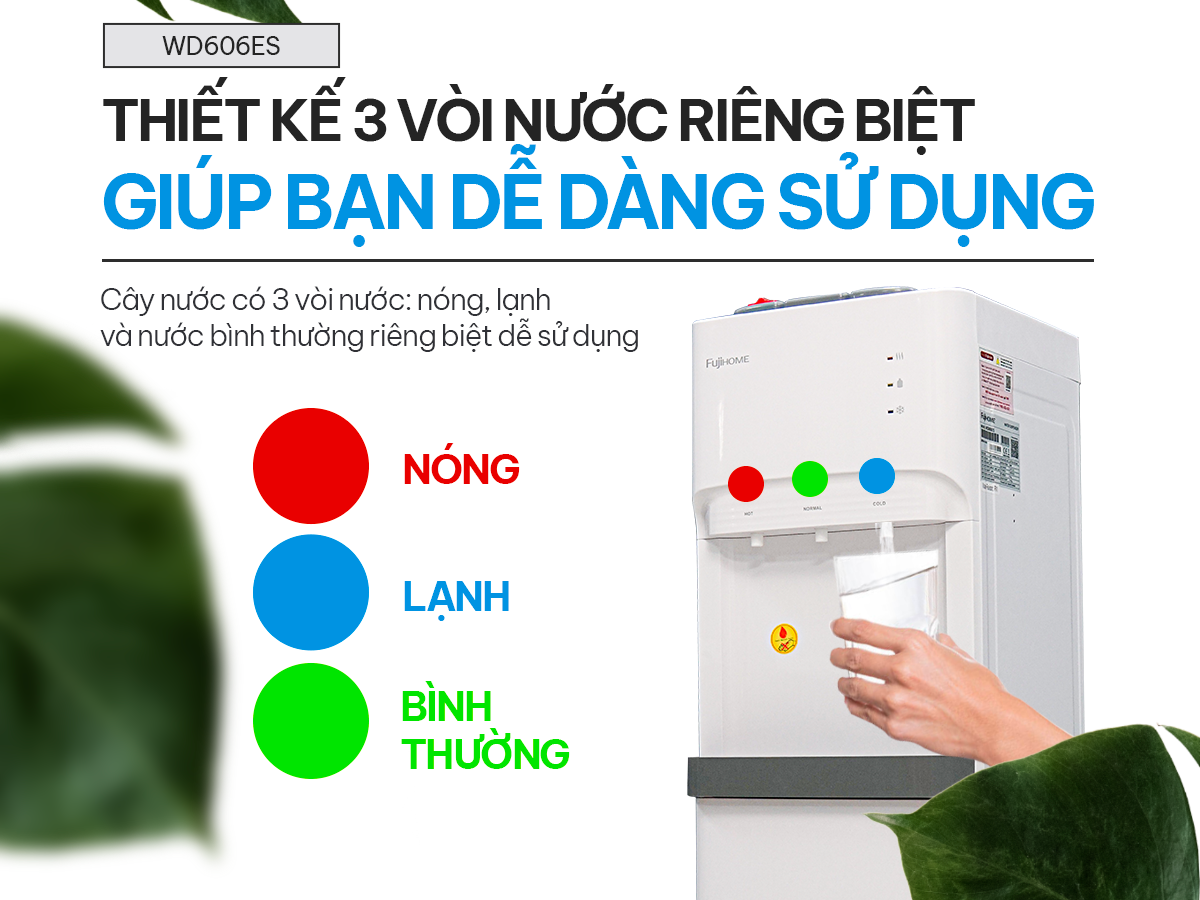 Hình ảnh chi tiết Cây nước nóng lạnh bình âm cao cấp Fujihome WD606ES - Ảnh số 15