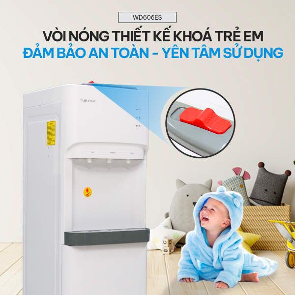 Hình ảnh chi tiết Cây nước nóng lạnh bình âm cao cấp Fujihome WD606ES - Ảnh số 4