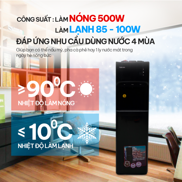 Hình ảnh chi tiết Cây nước nóng lạnh bình âm cao cấp Fujihome WD606C - Ảnh số 4
