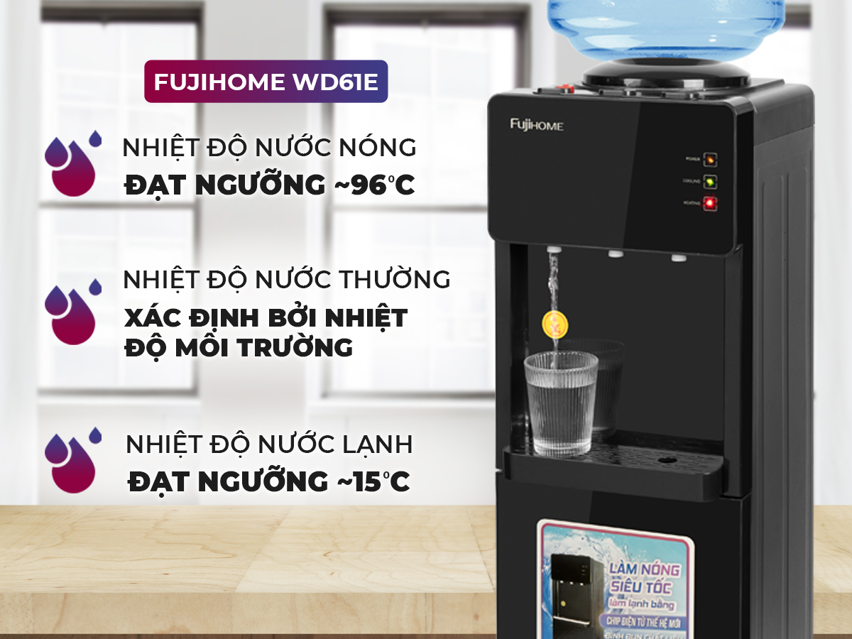 Hình ảnh chi tiết Cây nước nóng lạnh FUJIHOME WD61E - Ảnh số 12