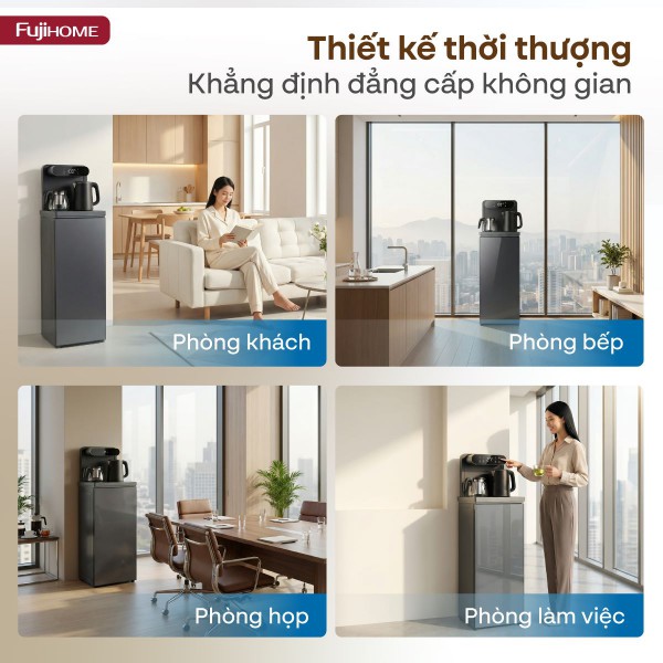 Hình ảnh chi tiết Cây nước nóng lạnh kết hợp bàn pha trà,  cafe Fujihome TB392N - Ảnh số 2