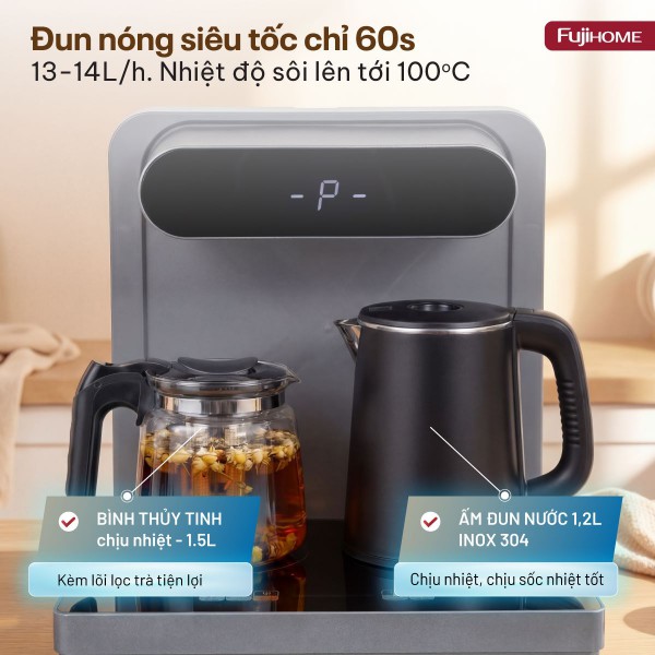 Hình ảnh chi tiết Cây nước nóng lạnh kết hợp bàn pha trà,  cafe Fujihome TB392N - Ảnh số 6