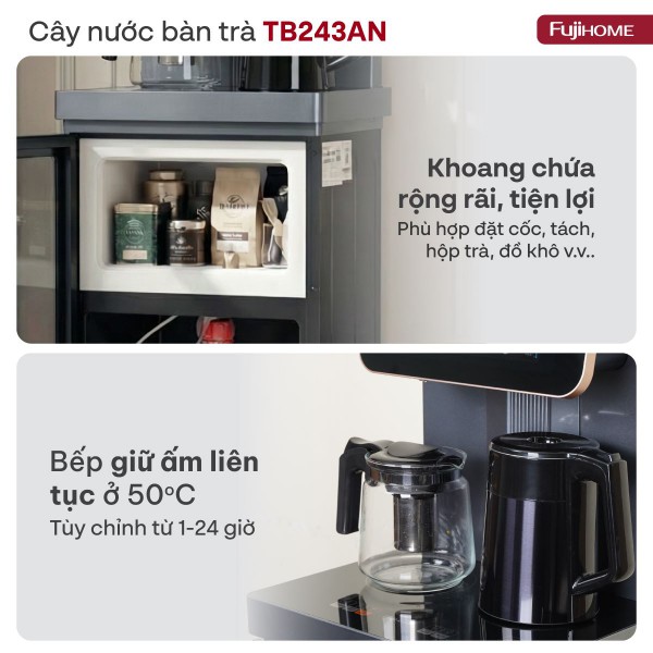 Hình ảnh chi tiết Cây nước nóng lạnh kết hợp bàn pha trà,  cafe Fujihome TB243AN - Ảnh số 14