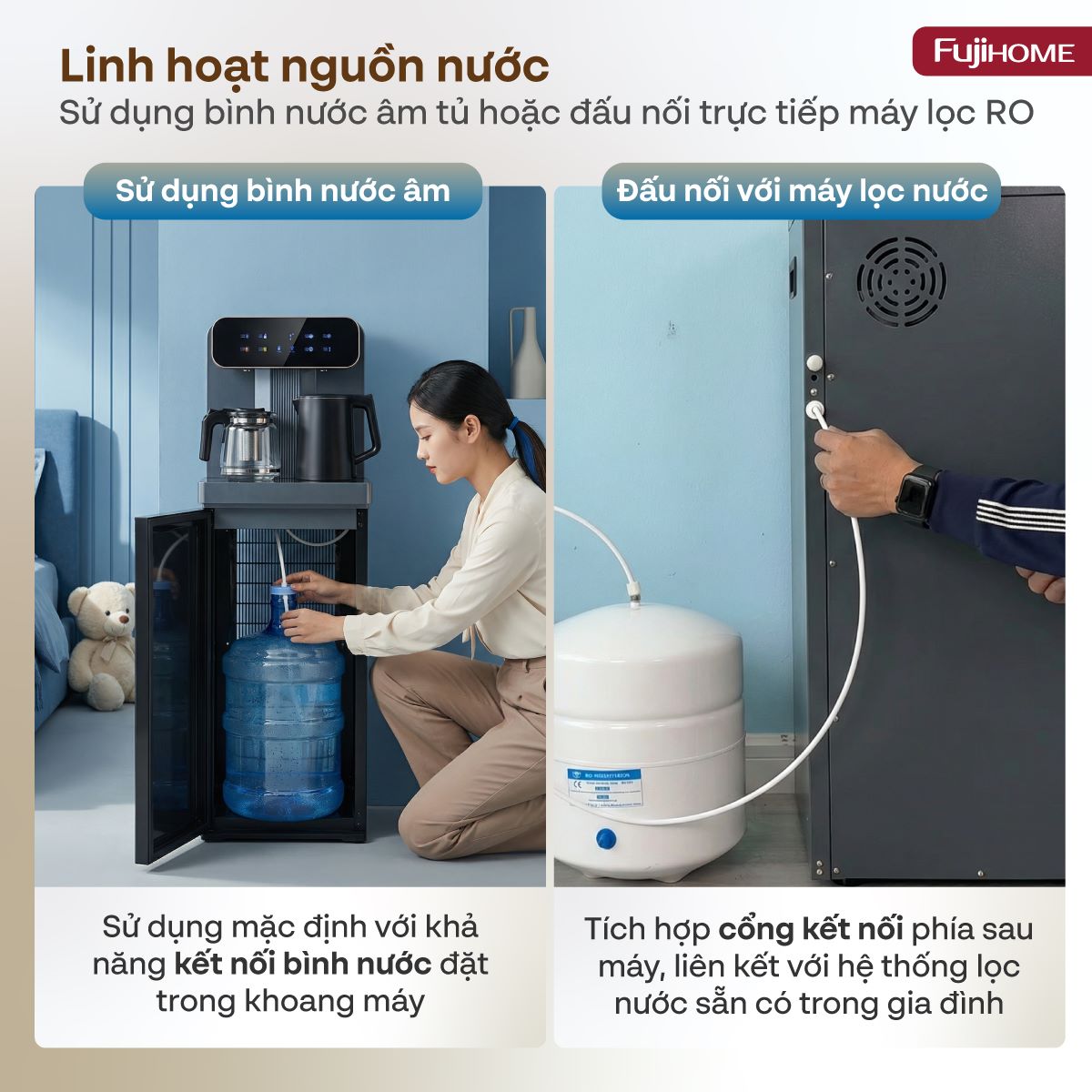 Hình ảnh chi tiết Cây nước nóng lạnh kết hợp bàn pha trà,  cafe Fujihome TB243AN - Ảnh số 28