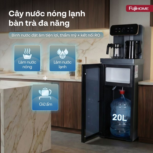 Hình ảnh chi tiết Cây nước nóng lạnh kết hợp bàn pha trà,  cafe Fujihome TB243AN - Ảnh số 9
