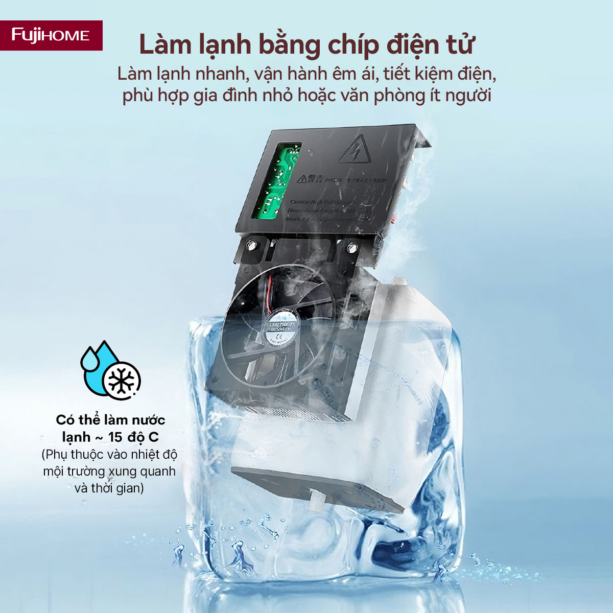 Hình ảnh chi tiết Cây nước nóng lạnh để bàn mini 3 vòi Fujihome WD07E - Ảnh số 15