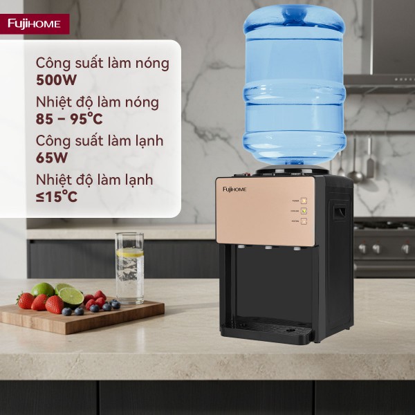 Hình ảnh chi tiết Cây nước nóng lạnh để bàn mini 3 vòi Fujihome WD07E - Ảnh số 3