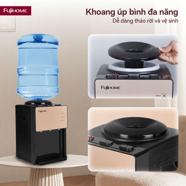 Hình ảnh chi tiết Cây nước nóng lạnh để bàn mini 3 vòi Fujihome WD07E - Ảnh số 4