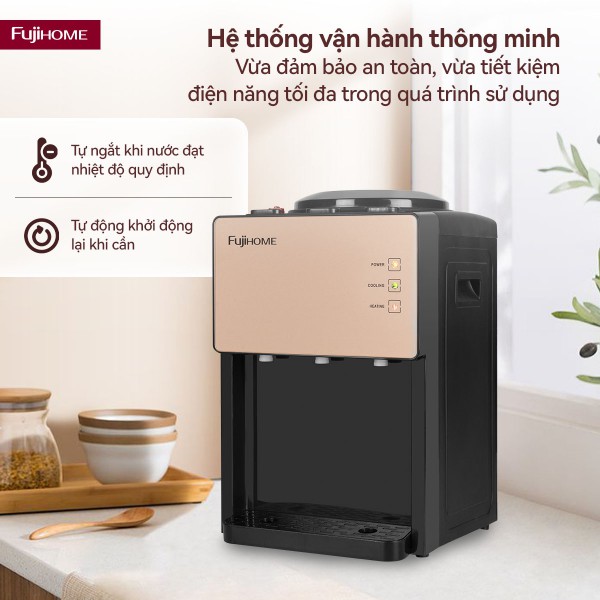 Hình ảnh chi tiết Cây nước nóng lạnh để bàn mini 3 vòi Fujihome WD07E - Ảnh số 10