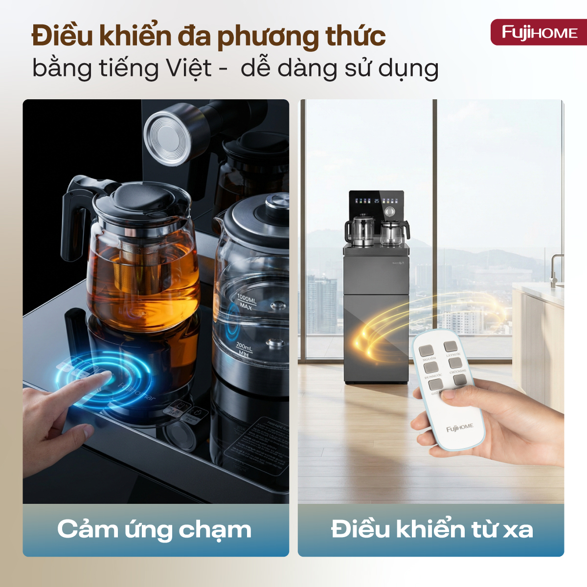 Hình ảnh chi tiết Cây nước bàn trà điều khiển bằng giọng nói Fujihome TB2411N-VOICE - Ảnh số 24