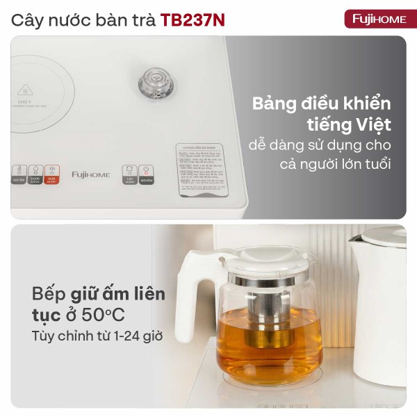 Hình ảnh chi tiết Cây nước nóng lạnh kết hợp bàn pha trà, cafe Fujihome TB237N - Ảnh số 16