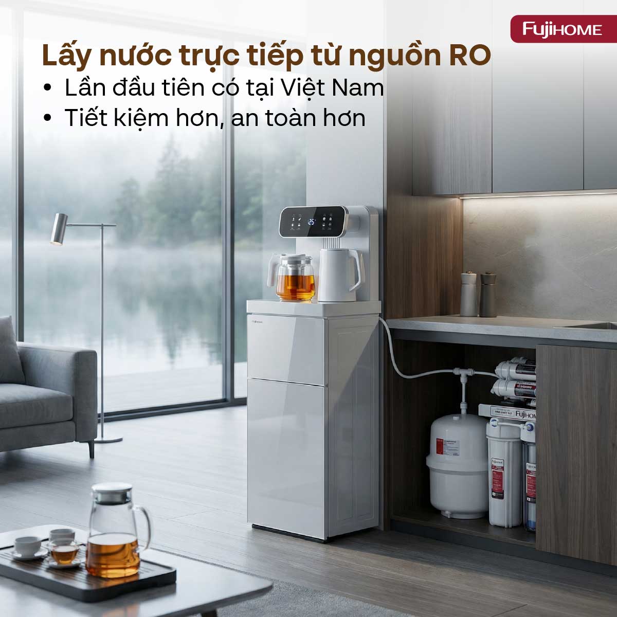 Hình ảnh chi tiết Cây nước nóng lạnh kết hợp bàn pha trà, cafe Fujihome TB237N - Ảnh số 23
