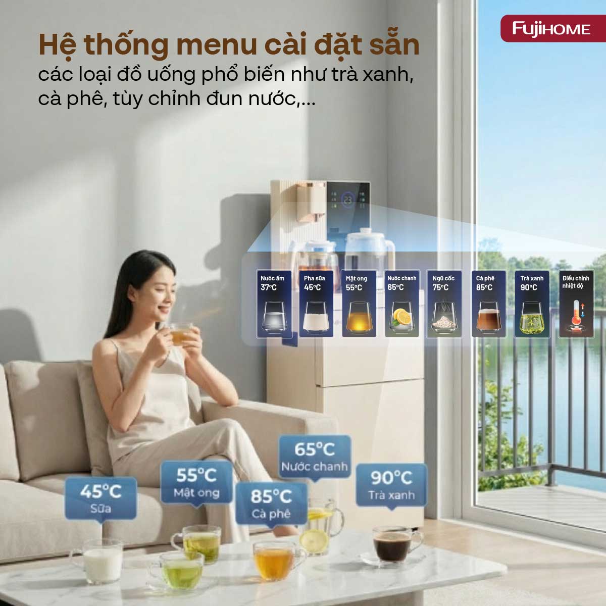 Hình ảnh chi tiết Cây nước bàn trà cao cấp có ngăn khử khuẩn UV Fujihome TB238N-UV - Ảnh số 22