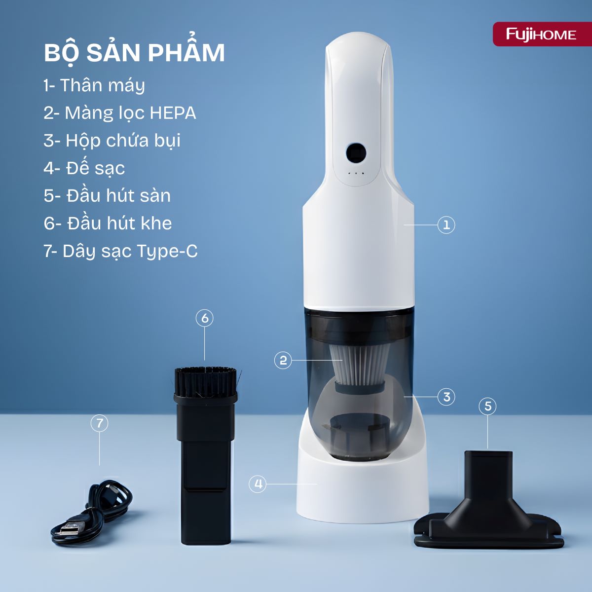 Hình ảnh chi tiết Máy hút bụi cầm tay Fujihome VC01 - Ảnh số 27