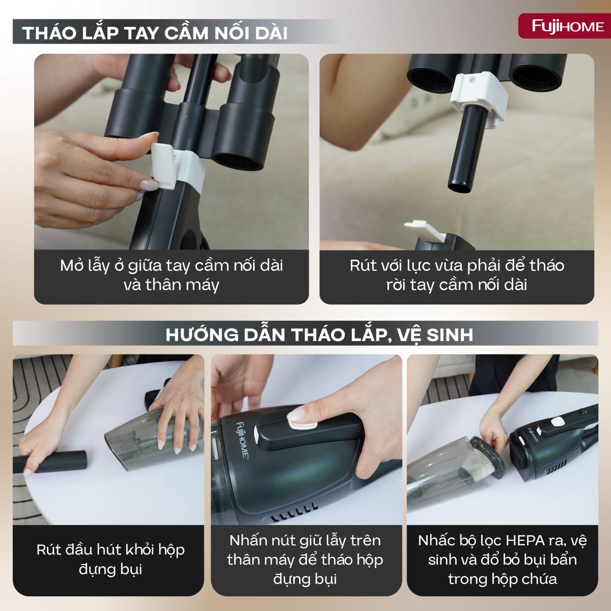 Hình ảnh chi tiết Máy hút bụi cầm tay Fujihome VC06W - Ảnh số 25