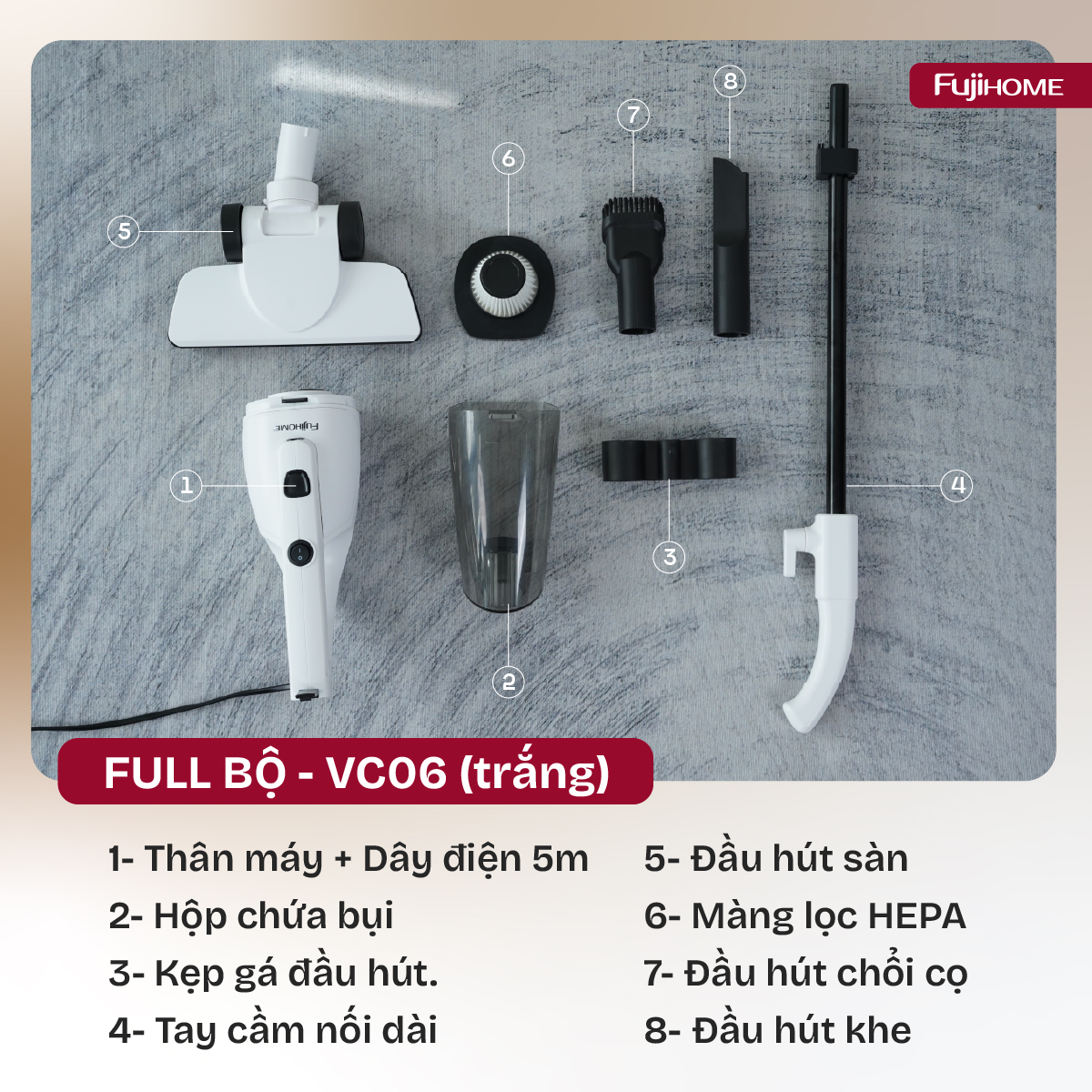 Hình ảnh chi tiết Máy hút bụi cầm tay Fujihome VC06W - Ảnh số 27