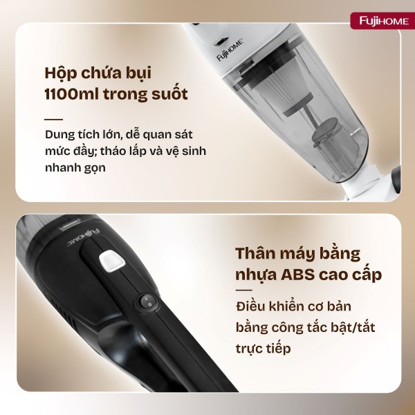 Hình ảnh chi tiết Máy hút bụi cầm tay Fujihome VC06W - Ảnh số 5