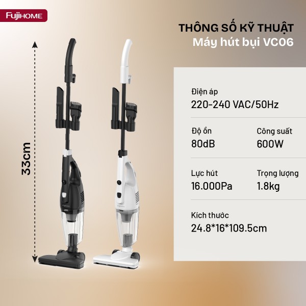 Hình ảnh chi tiết Máy hút bụi cầm tay Fujihome VC06W - Ảnh số 10