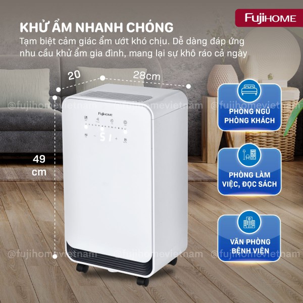 Hình ảnh chi tiết Máy hút ẩm dân dụng Fujihome DH10 - Ảnh số 2