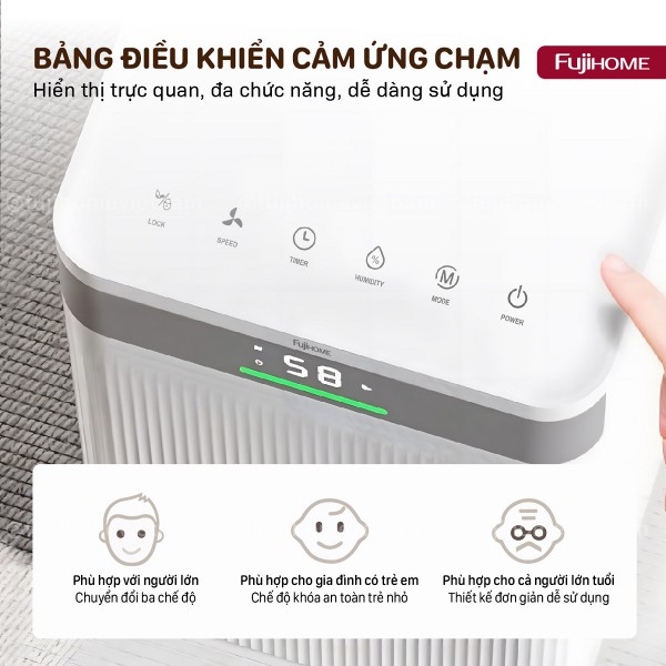 Hình ảnh chi tiết Máy hút ẩm dân dụng Fujihome DH12NW - Ảnh số 2