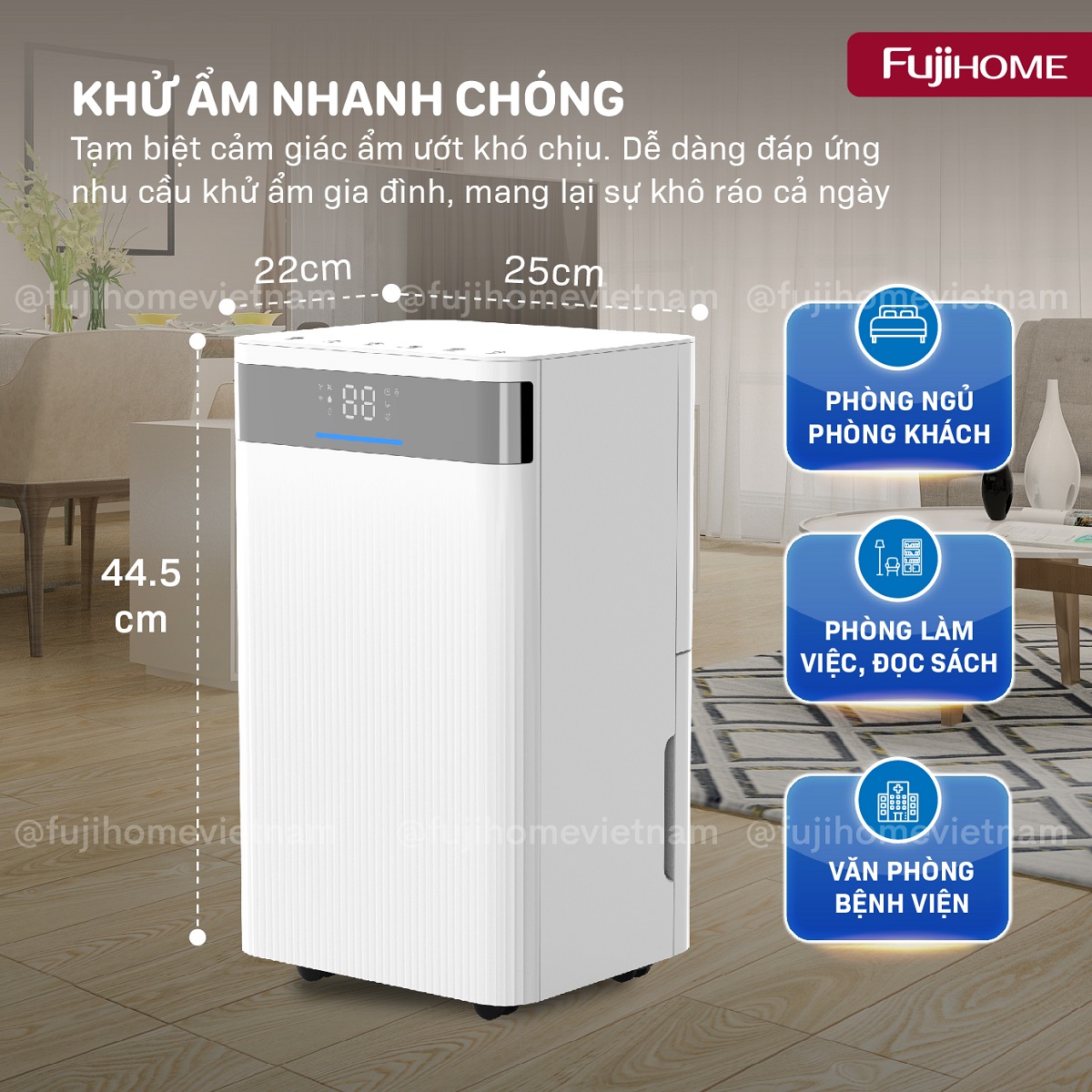 Hình ảnh chi tiết Máy hút ẩm dân dụng Fujihome DH12NW - Ảnh số 15