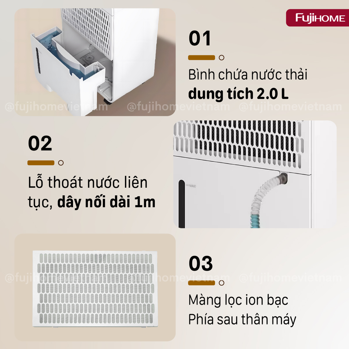 Hình ảnh chi tiết Máy hút ẩm dân dụng Fujihome DH12NW - Ảnh số 25