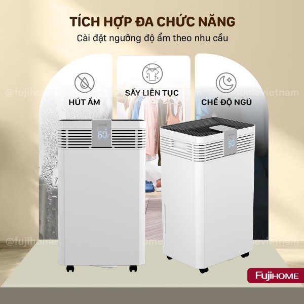 Hình ảnh chi tiết Máy hút ẩm công suất lớn Fujihome DH60W-HEPA - Ảnh số 14